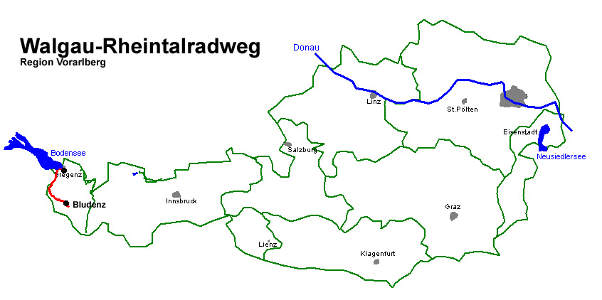 Radwege Landkarte Vorarlberg