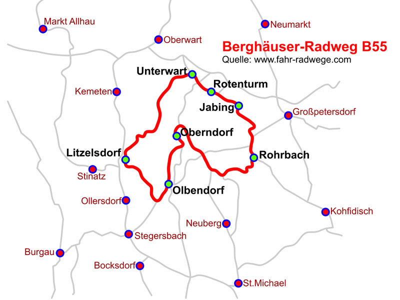B55 Berghaeuser Radweg