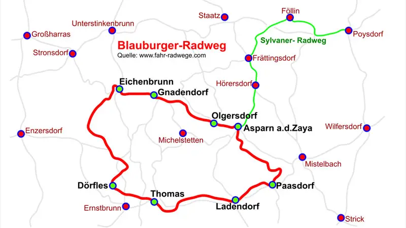 Blauburger Radtour Weinviertel Radwege