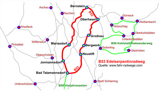 Landkarte Bad Tazmannsdorf