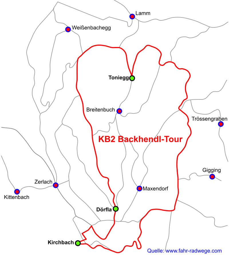 KB2 Backhendltour Radweg Suedoststeiermark
