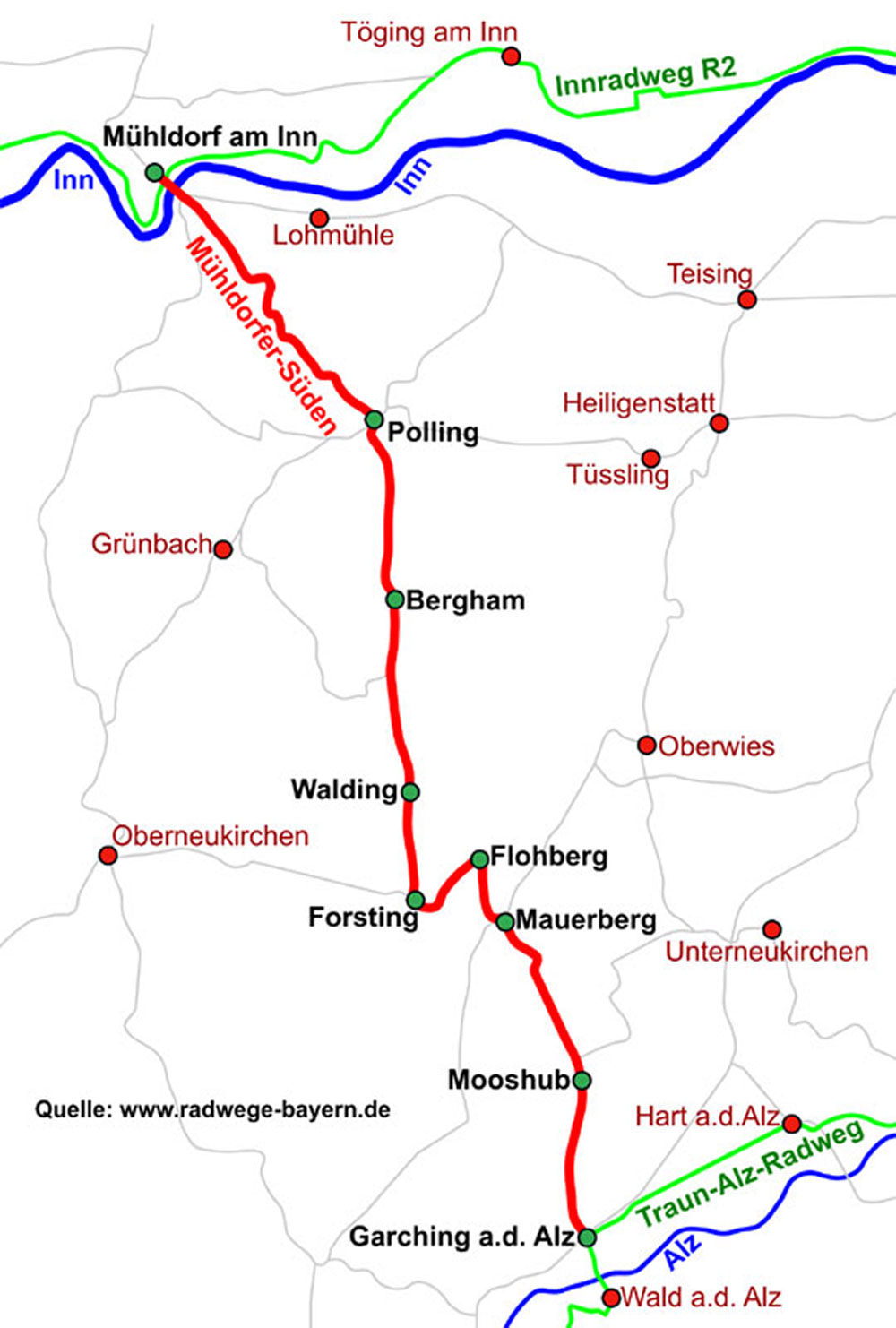M&uuml;hldorfer-S&uuml;den-Radweg 