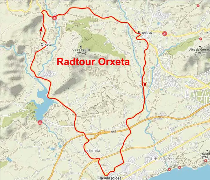 Radtour Orxeta 