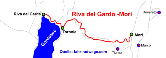 Riva-Mori-Radweg-Gardasee 