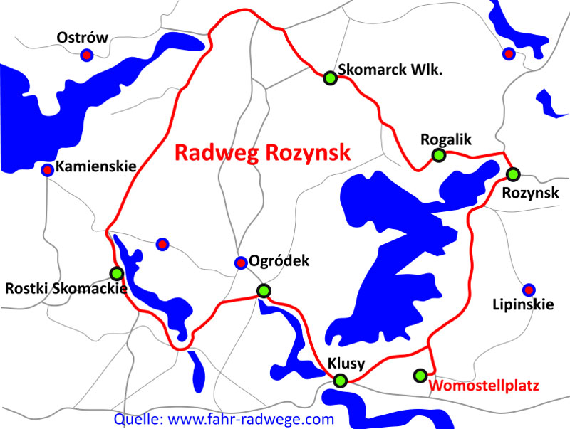 Rozynsk-Radweg-Masuren Polen  