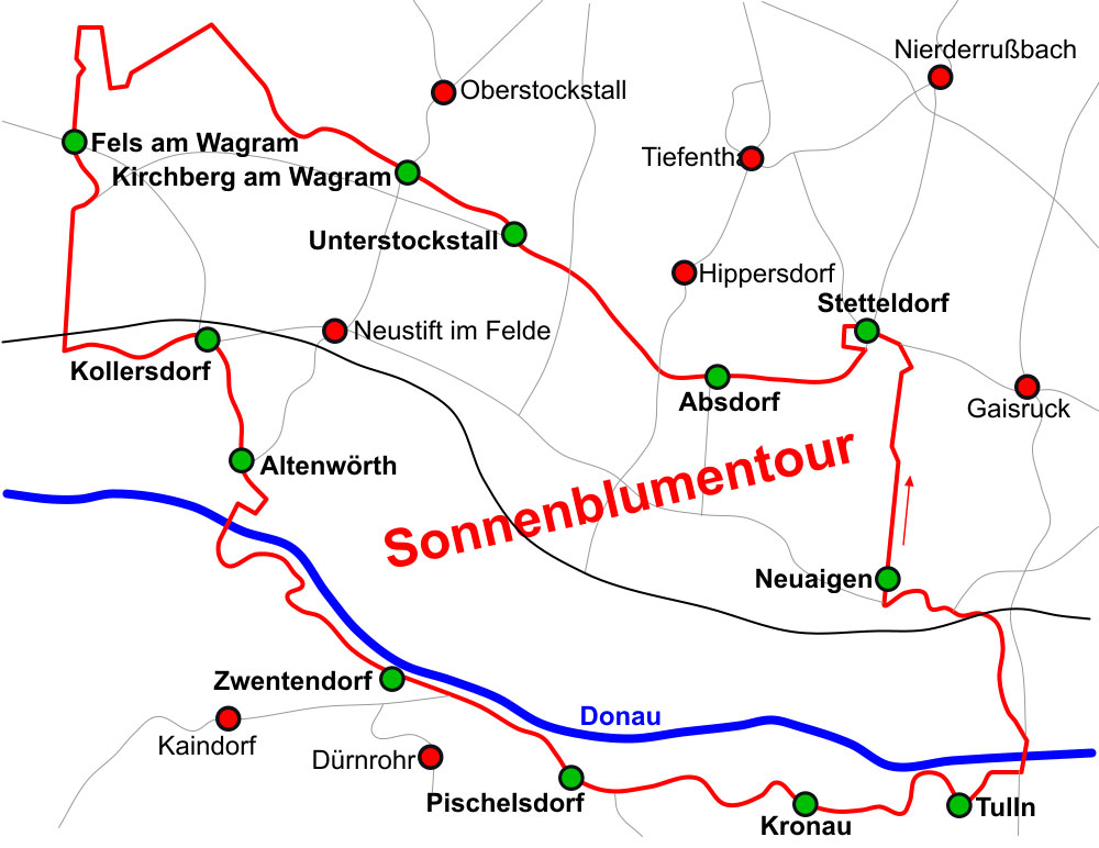 Sonnenblumentour Niederoesterreich