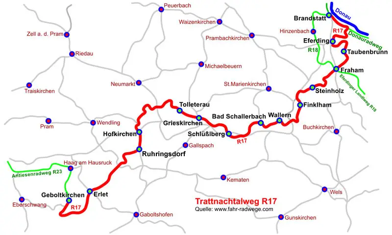 Landkarte Trattnachtalweg R17
