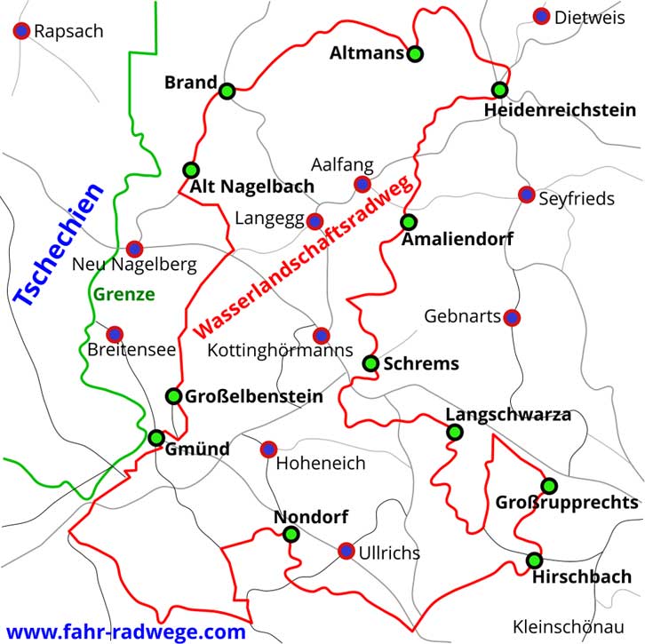 Wasserlandschafts-Radweg